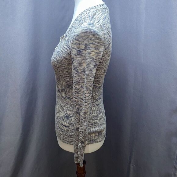 Sundance Blue Create Beauty Henley V neck ribbed thermal XS - Picture 5 of 8